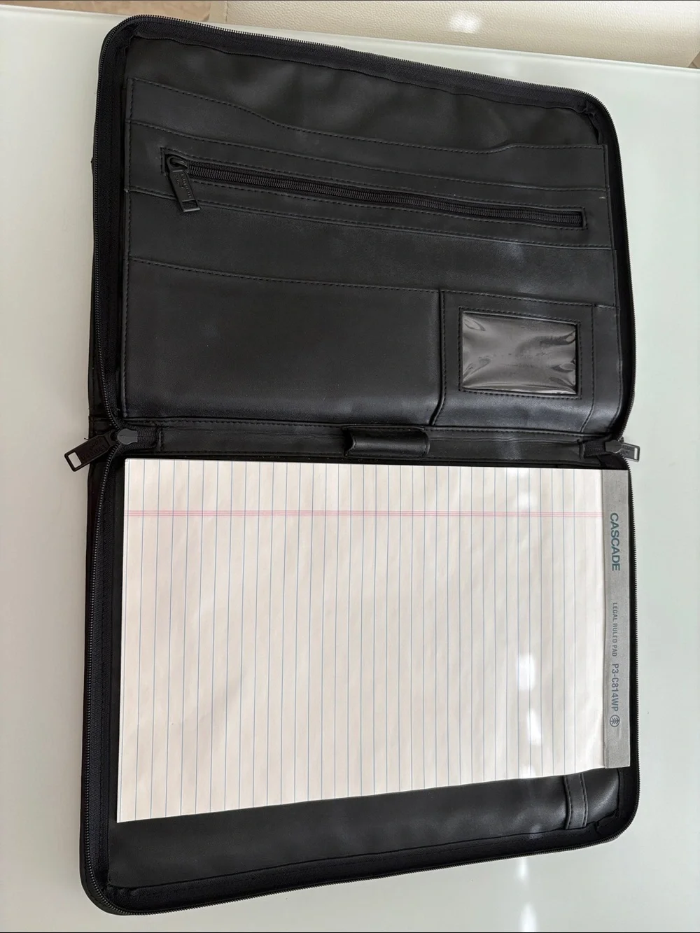 London Fog Vintage Leather Portfolio Folio - Black